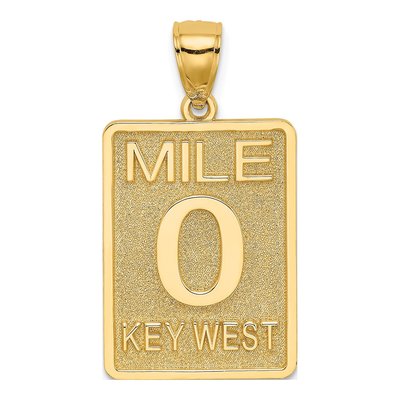 14K Yellow Gold Mile Key West Charm