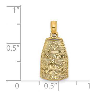 14K Yellow Gold Small Miles to Cuba Key West Charm – view 5