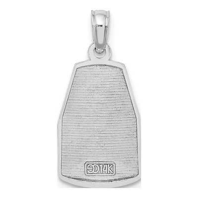 14K White Gold Miles to Cuba Key West Charm – view 4
