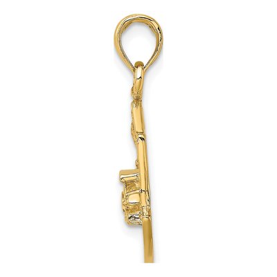 14K Yellow Gold Charleston Scene Pendant – view 3