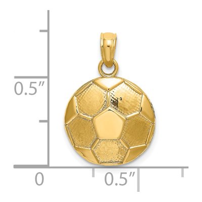 14K Yellow Gold Soccer Ball Charm – view 4