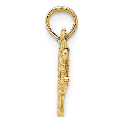 14K Yellow Gold I Heart Volleyball Charm – view 3