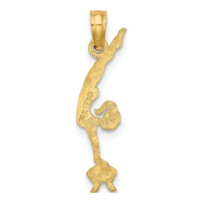 14K Yellow Gold Gymnastics Pendant – view 4