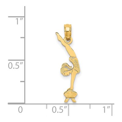 14K Yellow Gold Gymnastics Pendant – view 5