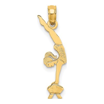 14K Yellow Gold Gymnastics Pendant