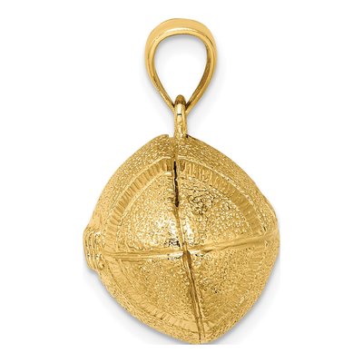 14K Yellow Gold 3-D Football Pendant – view 3