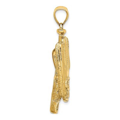 14K Yellow Gold 3-D Baseball Glove Charm – view 3