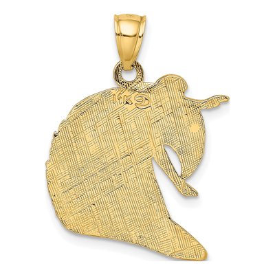 14K Yellow Gold Surfer Wave Pendant – view 5