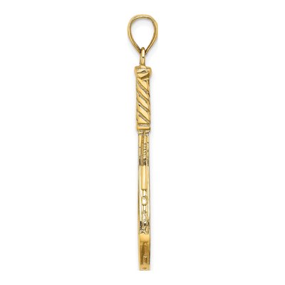 14K Yellow Gold Tennis Racquet Charm – view 3