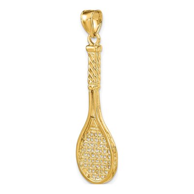 14K Yellow Gold Tennis Racquet Charm – view 6