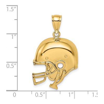 14K Yellow Gold Football Helmet Charm – view 4
