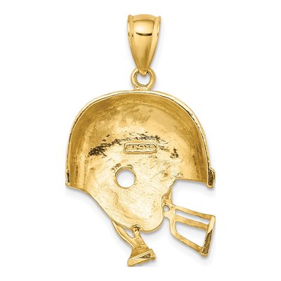14K Yellow Gold Football Helmet Charm – view 5