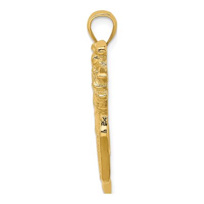 14K Yellow Gold 2-D Golf Bag Clubs Charm – view 3