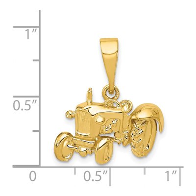 14K Yellow Gold Tractor Pendant – view 5