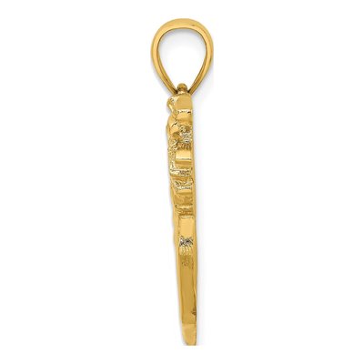 14K Yellow Gold Golf Bag & Clubs Charm Pendant – view 3