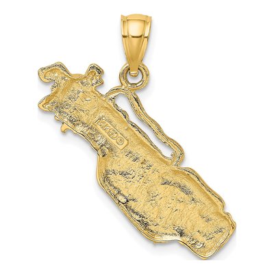 14K Yellow Gold Golf Bag & Clubs Charm Pendant – view 5