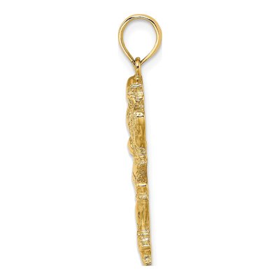 14K Yellow Gold Football Player Pendant – view 3