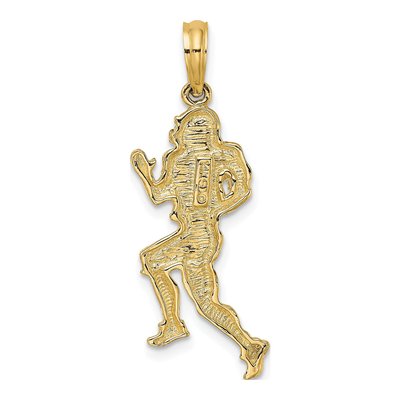 14K Yellow Gold Football Player Pendant – view 5