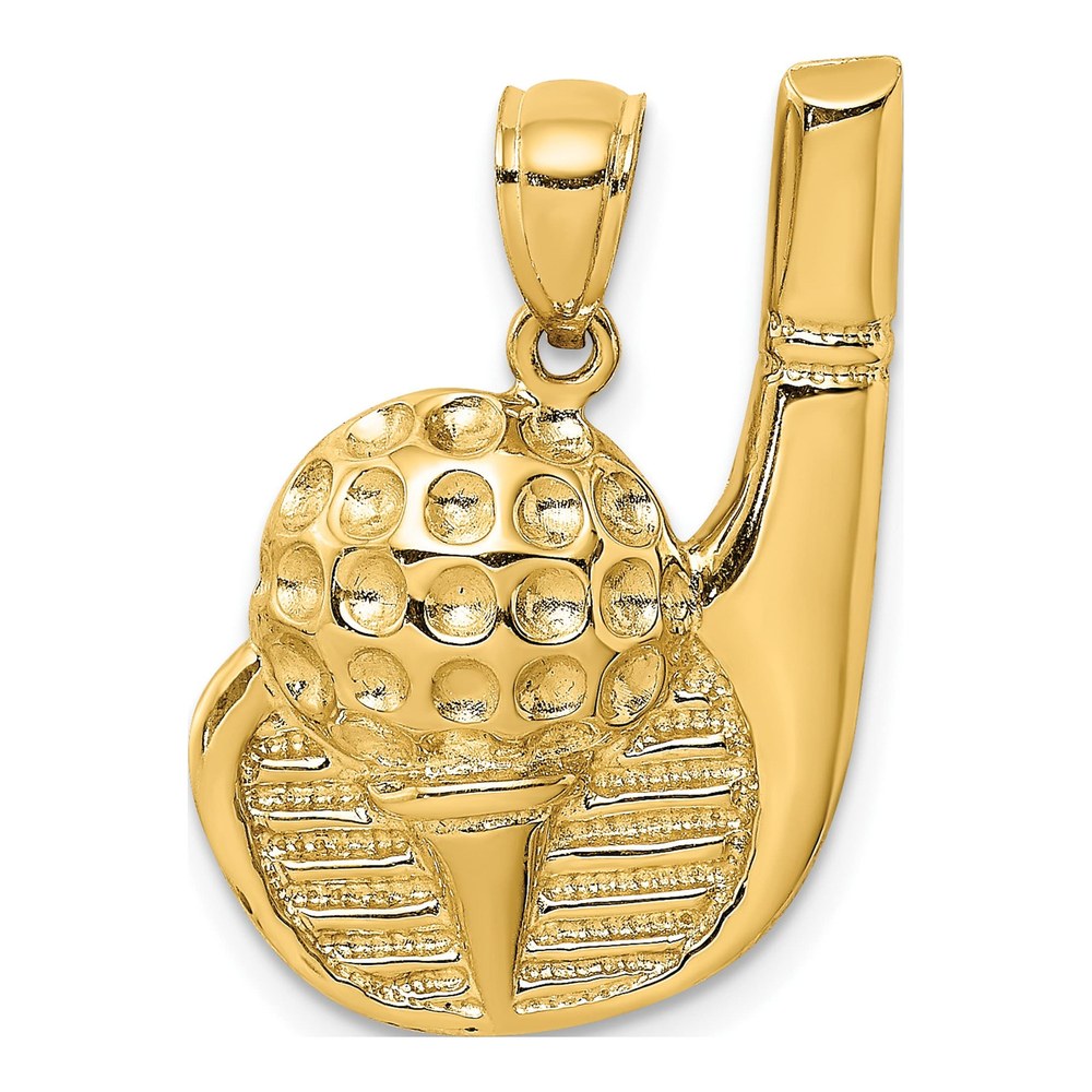 14K Yellow Gold Golf Club Ball Charm