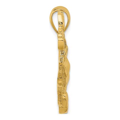 14K Yellow Gold 2-D Large Golf Bag Pendant – view 3