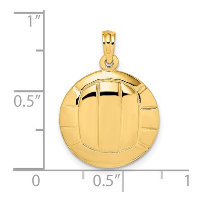 14K Yellow Gold Volleyball Pendant – view 4