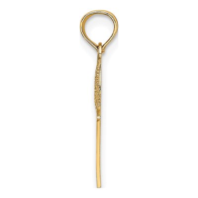 14K Yellow Gold Basketball Number 1 Charm – view 3