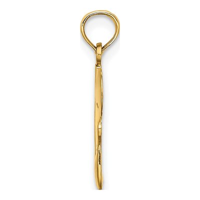14K Yellow Gold Bowling Ball Pins Number 1 Charm – view 3