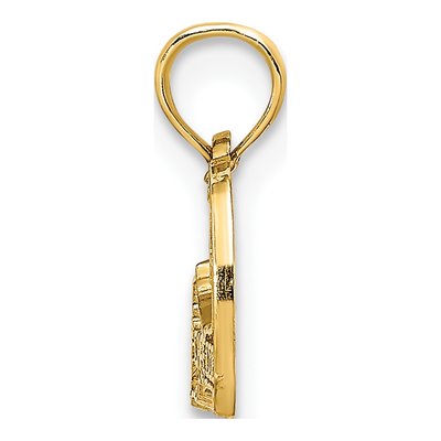 14K Yellow Gold Cape Cod Map Charm – view 3