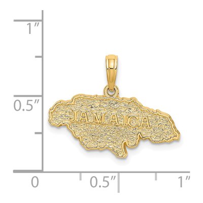 14K Yellow Gold Jamaica Map Pendant – view 4