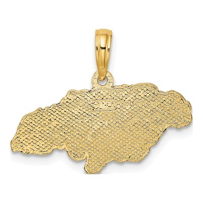 14K Yellow Gold Jamaica Map Pendant – view 5