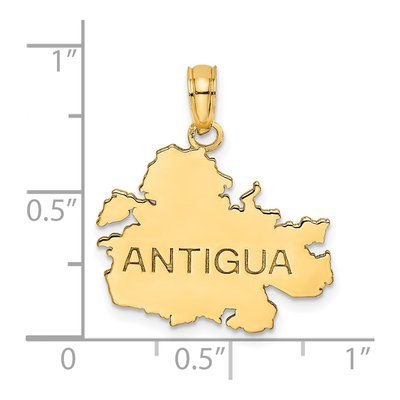 14K Yellow Gold Antigua Map Pendant – view 4