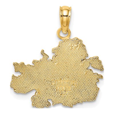 14K Yellow Gold Antigua Map Pendant – view 5