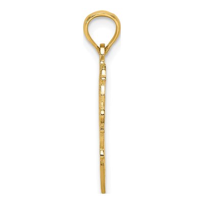 14K Yellow Gold Grandma Heart Number 1 Charm – view 3