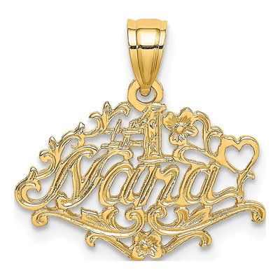 14K Yellow Gold Nana Number 1 Pendant