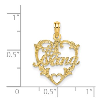 14K Yellow Gold NANA Heart Number 1 Pendant – view 5