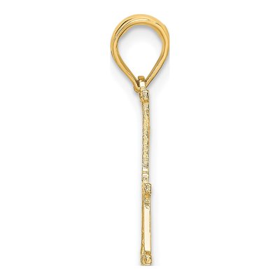 14K Yellow Gold PAPA Cut-Out Number 1 Pendant – view 3