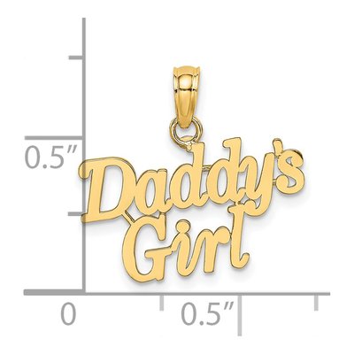 14K Yellow Gold Daddy's Girl Pendant – view 4