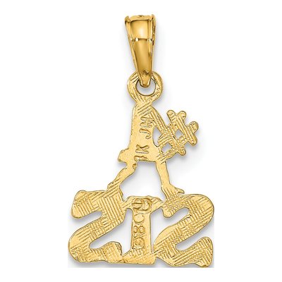 14K Yellow Gold SIS Number 1 Pendant – view 5