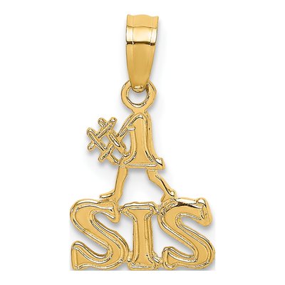 14K Yellow Gold SIS Number 1 Pendant