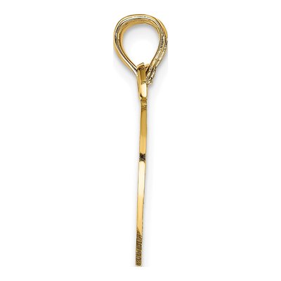 14K Yellow Gold Boy Girl Friend Break-Apart Heart Charm – view 3