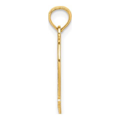 14K Yellow Gold Quinceaera Heart Pendant – view 3
