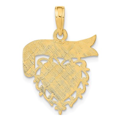14K Yellow Gold Mommy's Girl Heart Charm – view 5