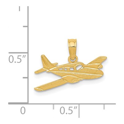 14K Yellow Gold Cessna Airplane Pendant – view 5