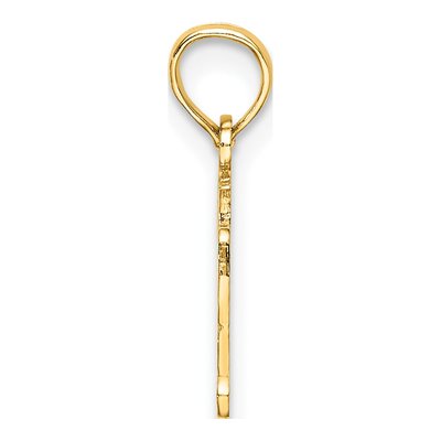 14K Yellow Gold OY VEY Pendant – view 3