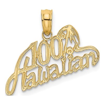 14K Yellow Gold Hawaiian Pendant