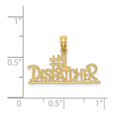 14K Yellow Gold Dispatcher Number 1 Pendant – view 4