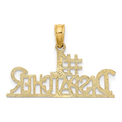 14K Yellow Gold Dispatcher Number 1 Pendant – view 5