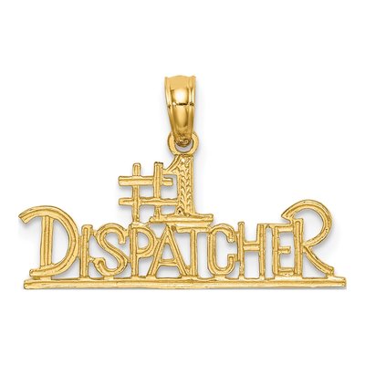 14K Yellow Gold Dispatcher Number 1 Pendant