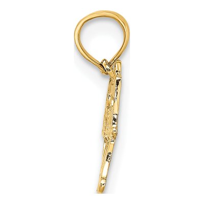 14K Yellow Gold Baseball Mom Pendant – view 3