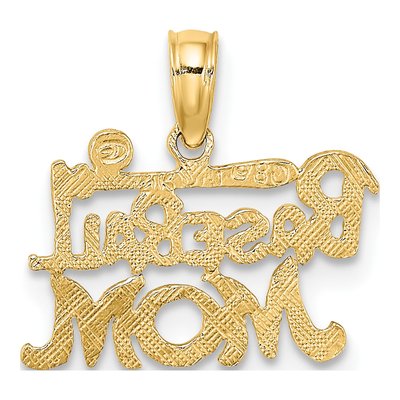 14K Yellow Gold Baseball Mom Pendant – view 5
